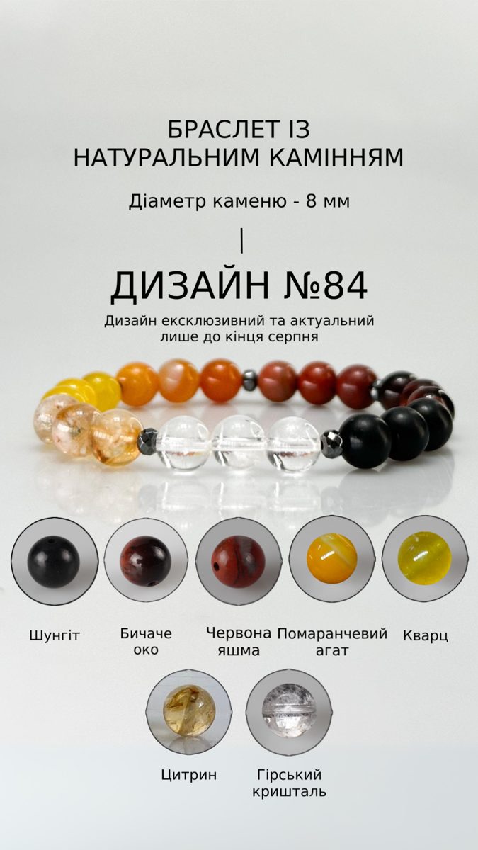 Браслет з шунгітом і бичачим оком — Фінанси