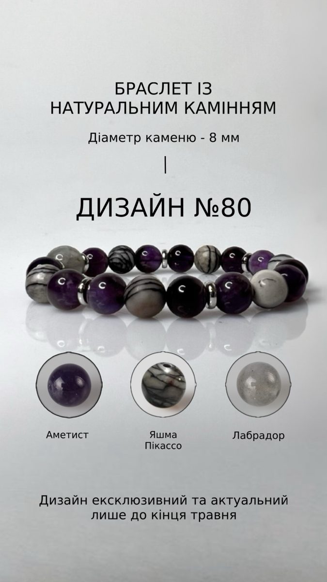 Браслет з аметистом і яшмою Пікассо — Навчання