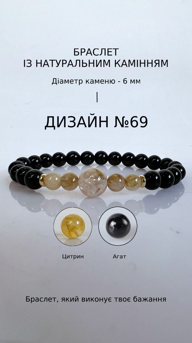 Браслет з цитрином і агатом — Захист